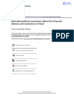 He, Y., Xu, L., & McIver, R. P. How Does Political Connection Affect Firm Financial Distress and Resolution in China