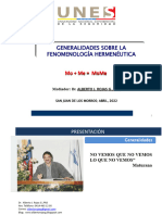 Generalidades de La Fenomenología Hermeneutica