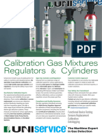 Uniservice Unisafe Calibration-Gas-Mixtures Regulators Cylinders