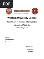 Western University College: Department of Business Administration