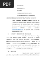 Demanda de Alimentos de Cecia Huaman