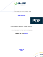 Modelo - Projeto Integrado - Logística Integrada