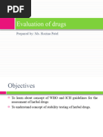 Evalualtion of Drugs Unit 4