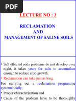 Lecture No 3B Saline Soils - Reclamation