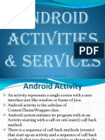 Android - Activities and Services