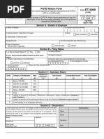 DT-2008 PAYE Return Form