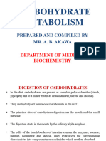 CARBOHYDRATE METABOLISM Power Point Lecture Notes