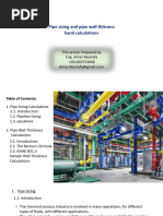 Pipe Sizing and Pipe Wall Thickness Hand Calculations