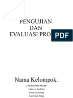 PENGUJIAN Dan EVALUASI PRODUK