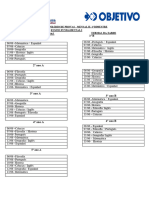 Calendrio de Provas II 2 Bimestre - Fund I