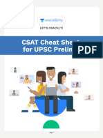 CSAT Cheat Sheet For UPSC CSE Prelims