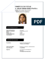 CURRÍCULUM DE PAOLA MENDOZA Actualizado