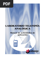 LABORATORIO TELEFONÍA ANALÓGICA. Manual de Actividades de Aplicación