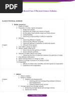 Telangana Board Class 9 Physical Science Syllabus