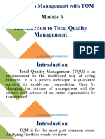 Module 6 Introduction To Total Quality Management