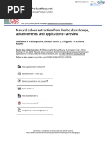 Natural Colour Extraction From Horticultural Crops, Advancements, and Applications-A Review