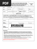 Indian Income Tax Return Verification Form: Form Itr-V Assessment Year