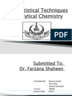 Basic Statistical Techniques in Analytical Chemistry Presentation.