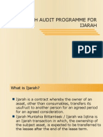 Shariah Audit Programme of Ijarah