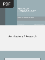 Research Methodology: Module 1: Research and Ethics