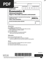 Specimen QP - Paper 2 Edexcel (B) Economics As-Level