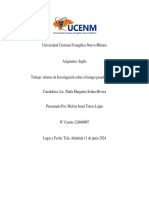 Nforme de Investigación Sobre El Tiempo Pasado en Inglés