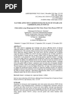 Factors Affecting Farmer Exchange Rate of Sugarcane Farmer Plasma in PTPN Xi