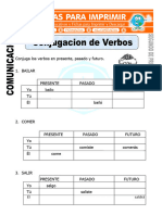 Ficha de Conjugacion de Verbos para Segundo de Primaria