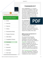 Comments in C