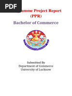 Programme Project Report (PPR) : Bachelor of Commerce