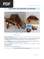 Crochet Bookmark Dachshund