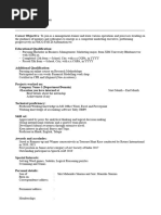 Master Resume Format