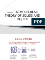 Kinetic Molecular Theory of Solids and Liquids