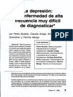 La Depresión: Una Enfermedad de Alta Frecuencia Muy Difícil de Diagnosticar