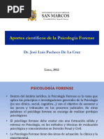 Psicologia Forense Unmsm - Aporte Del Doctor Jose Luis Pacheco de La Cruz - Profesor Postgrado