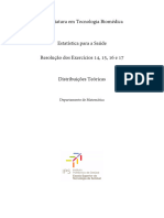 Capítulo 3 - Resolução Exercícios de Distribuições Teóricas - Exercícios 14, 15, 16 e 17