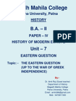 The Eastern Question Up To The War of Greek Independence