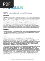 PDGFRB Associated Chronic Eosinophilic Leukemia