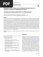 Phytogenotoxicity of Thymol and Semisynthetic Thymoxyacetic Acid in Pre/post Emergence of Model Plants and Weeds