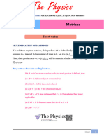 Matrices-Short Notes Sample