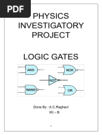 Physics Investigatory Project - Logic Gates - Raghavi