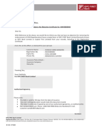 IDFC Settlement Letter With Form No 35