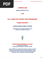 B.E CSE Cybersecurity Curriculum Syllabus