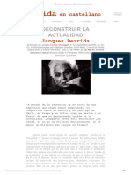 Derrida - Deconstruir La Actualidad - Trad El Ojo Mocho