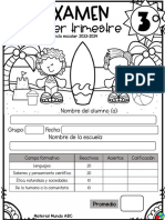 Examen Tercer Grado - Tercer Trimestre