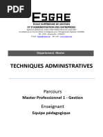 Techniques Administratives