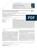 Extraction and Process Analysis of High Aspect Ratio Cellulose Nanocrystals