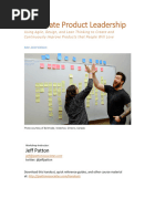 Passionate Product Leadership Course Guide - Mar 2019