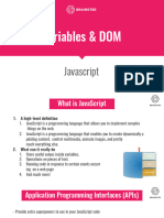 Javascript - Variables and DOM