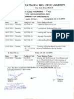 B Ed DEl Ed 2023 Time Table